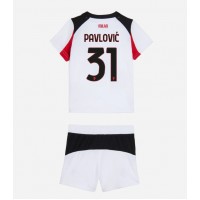 AC Milan Strahinja Pavlovic #31 Replika babykläder Bortaställ Barn 2025-26 Kortärmad (+ korta byxor)